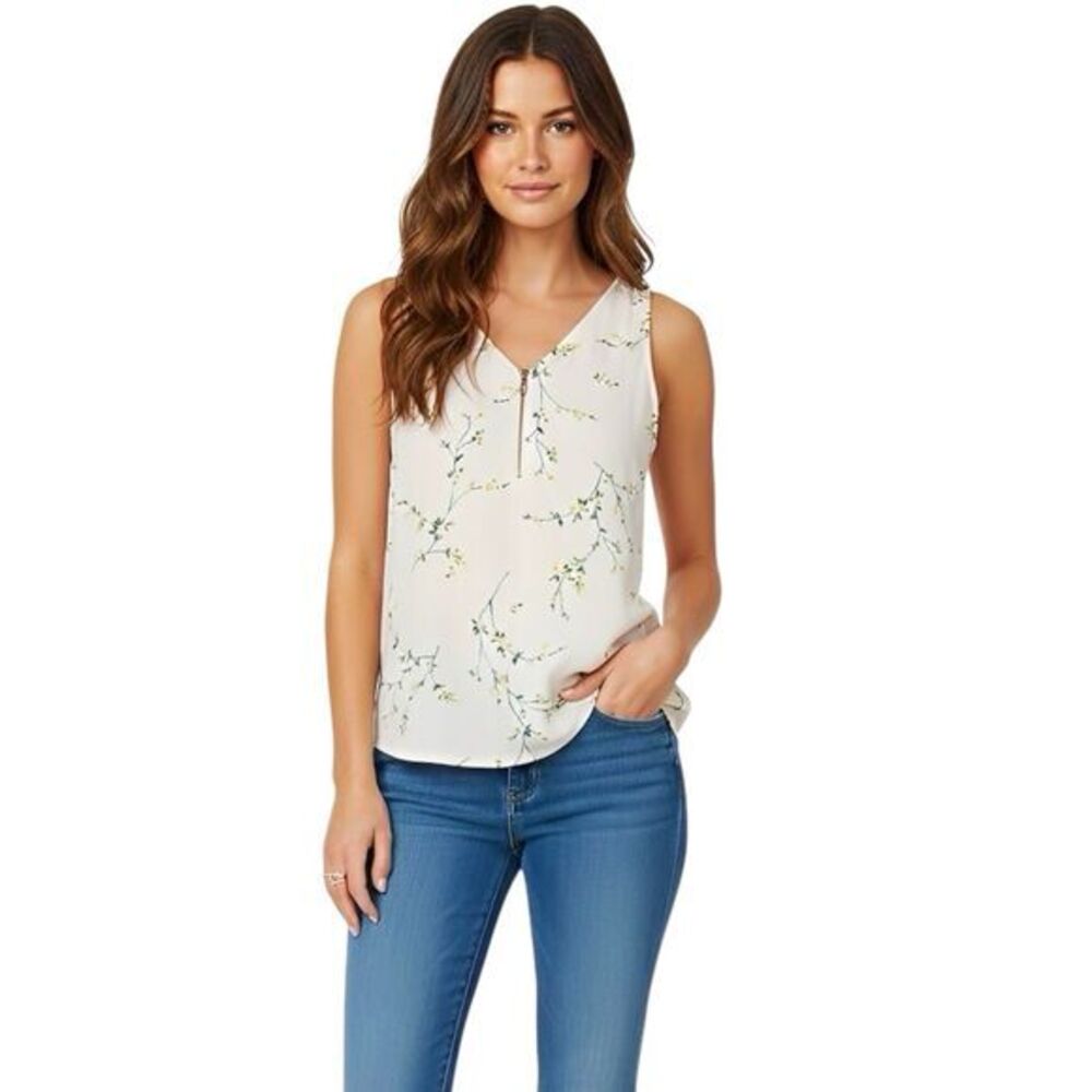 Express Womens Blouse Small Sleeveless Floral Bohemian Boho Spring Summer Casual